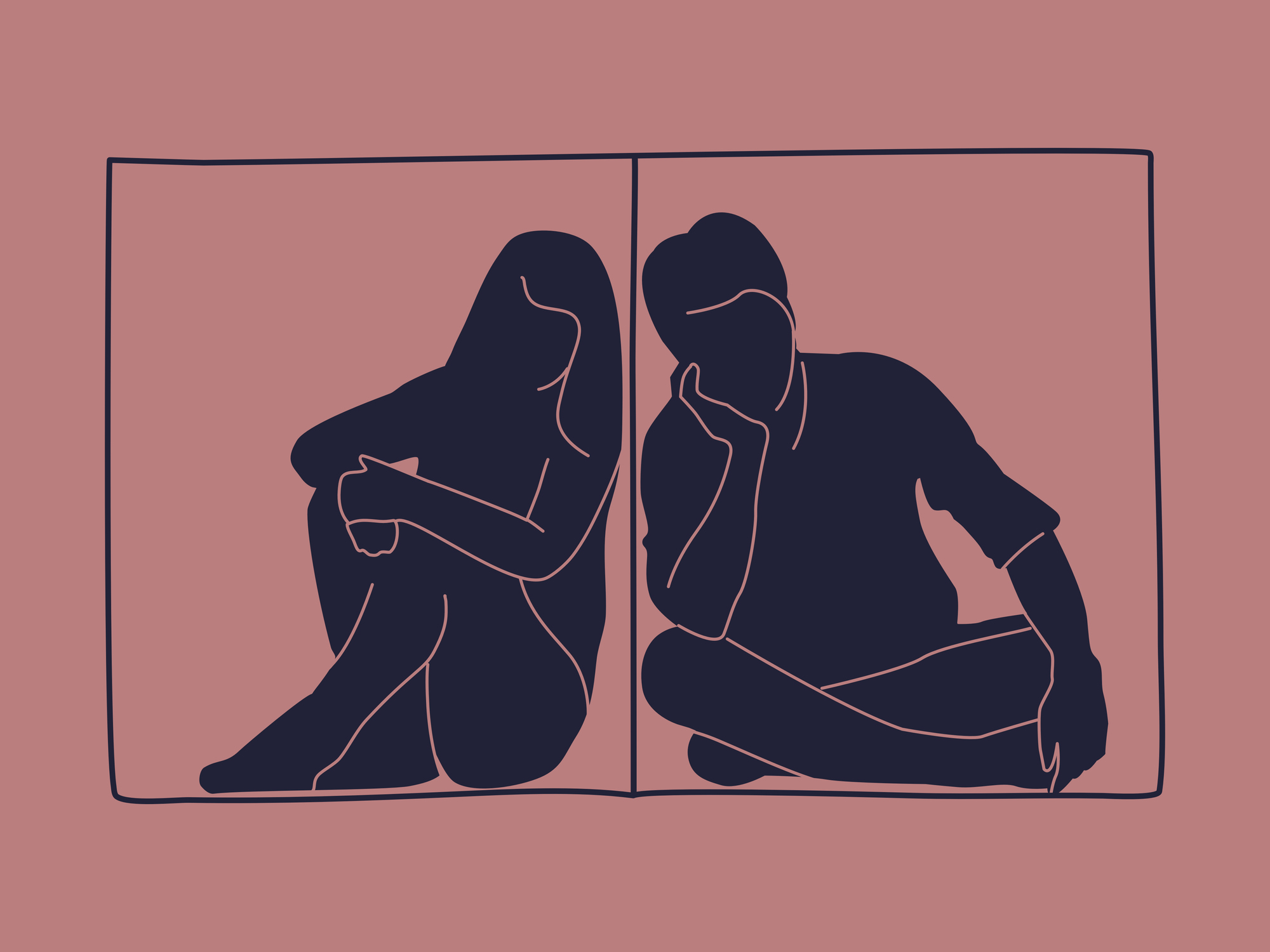 Separated couple boundaries