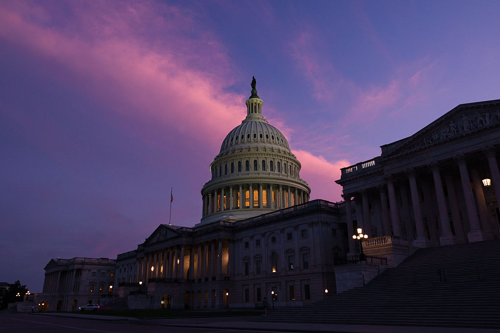 U.S, Capitol Building Sunset Exterior