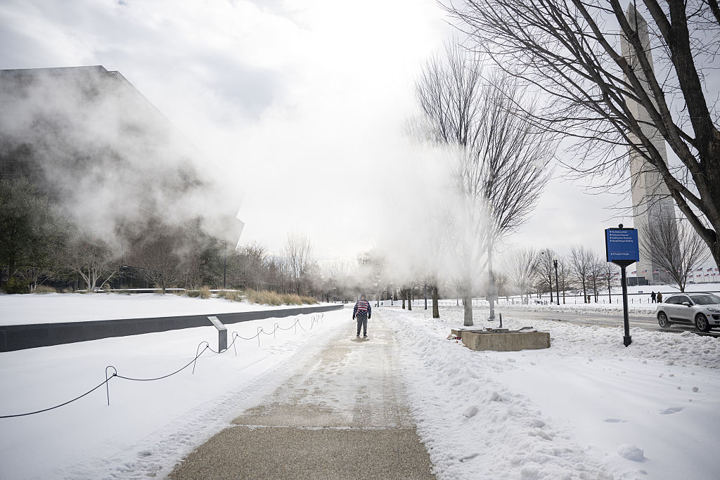 Heavy winter storm in Washington DC