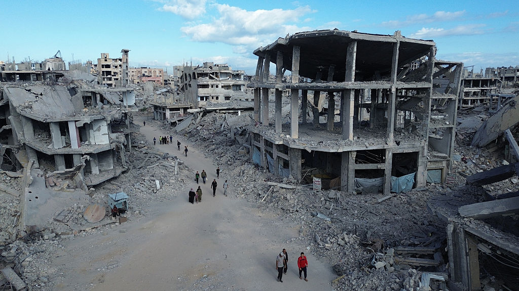 Zerstörung in Khan Yunis nach dem Waffenstillstand im Gazastreifen
